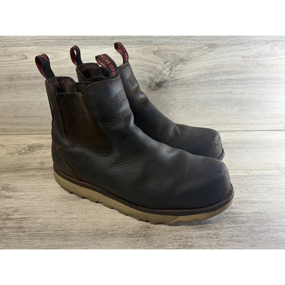 Red Wing Traction Tred Lite Men 5-Inch Safety Toe Chelsea Boot Size 13 D 2446